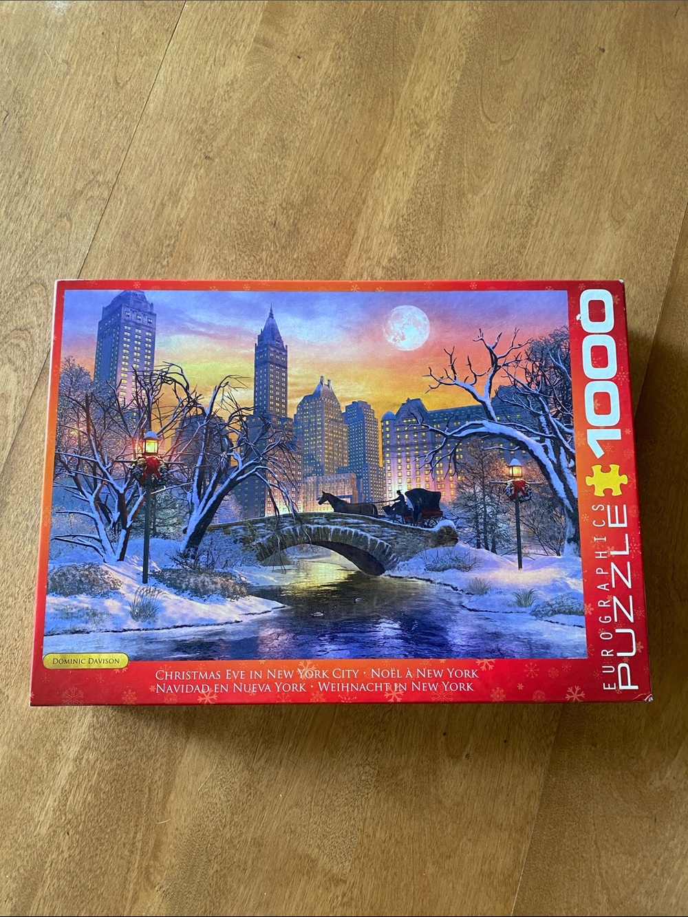 EuroGraphics 1000-Piece Jigsaw Puzzle - Christmas Eve in New York City (Red)